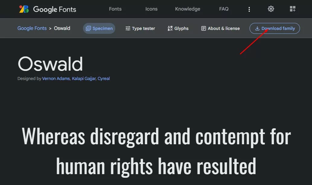 Download google fonts
