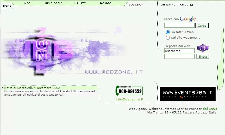 Webzone story home 2005