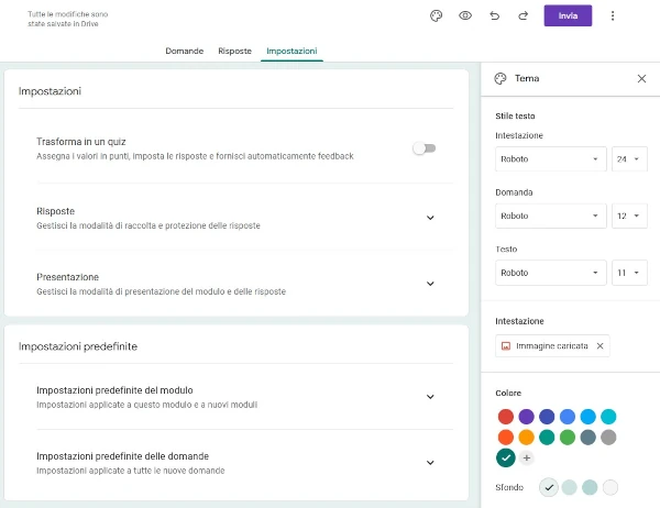 Come aggiungere Google Forms su WordPress 3 Impostazioni modulo Google Forms