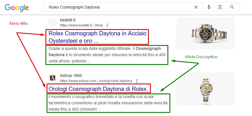 Risultati di ricerca con esempi di titoli e descrizioni