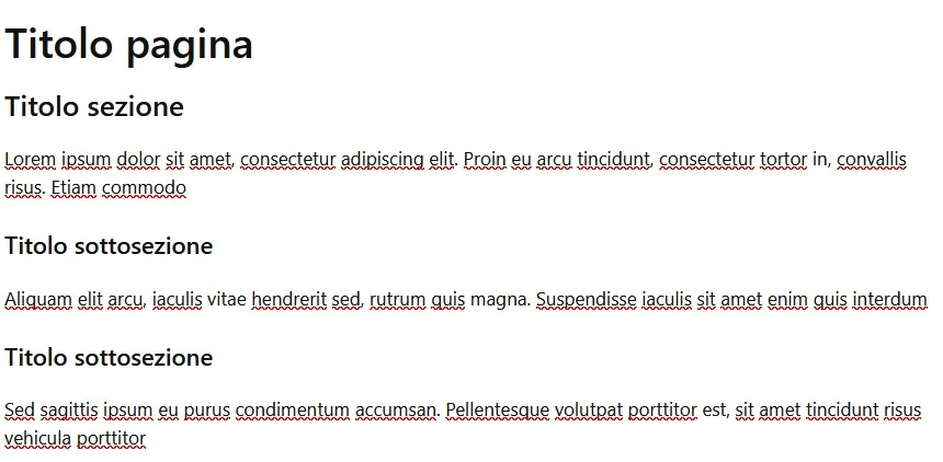 Tag instestazione